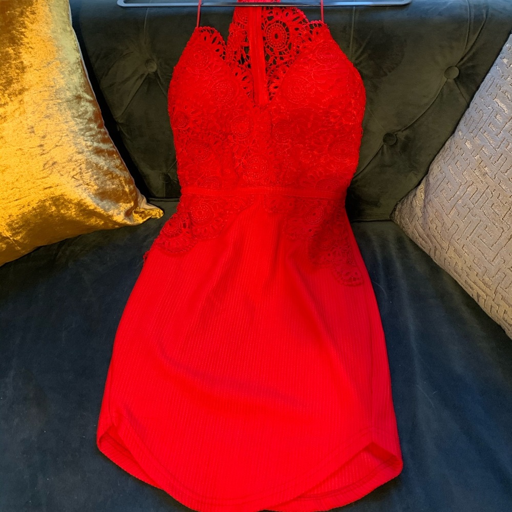 Hello Molly FIRE IT UP DRESS RED